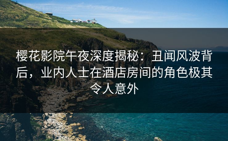 樱花影院午夜深度揭秘：丑闻风波背后，业内人士在酒店房间的角色极其令人意外